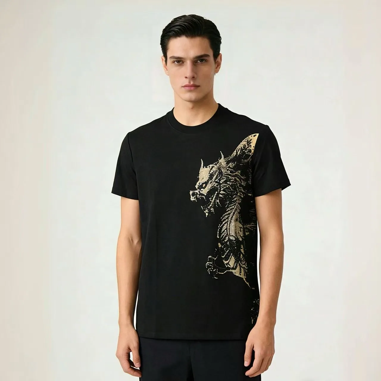 Alex Plein Long painted rhinestone streetwear men's fashion clothing 2026 summer round neck short sleeved T-shirt luxury cotton
Alex Plein Long painted rhinestone streetwear men's fashion clothing 2026 summer round neck short sleeved T-shirt luxury cotton