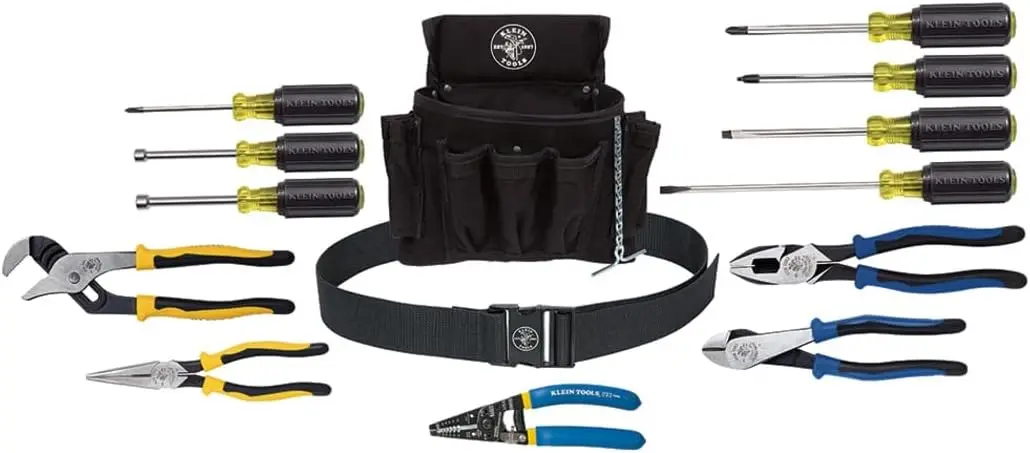 14-Piece Professional Tool Kit with Pouch and Belt for Tradespeople and Homeowners
14-Piece Professional Tool Kit with Pouch and Belt for Tradespeople and Homeowners