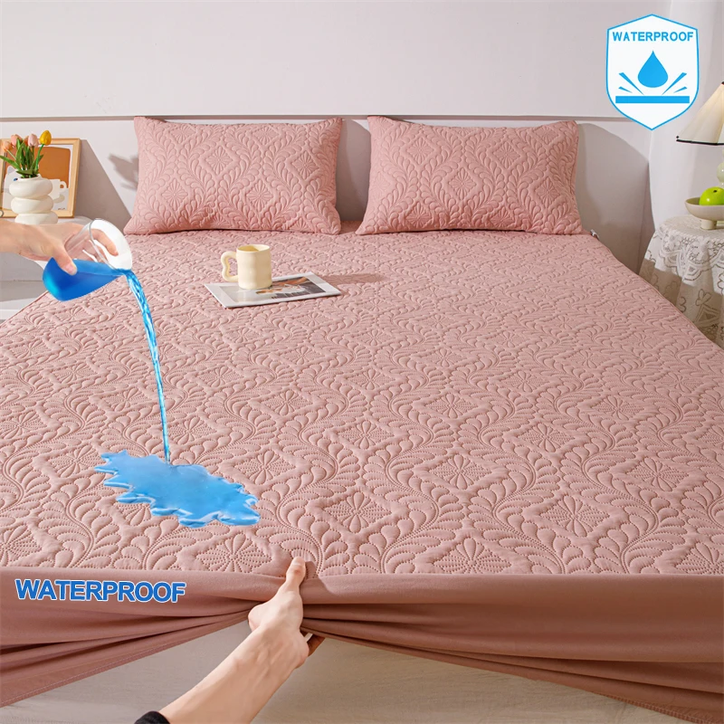 Waterproof Mattress Cover Hypoallergic Breathable Mattress Protector Anti-mite Anti-bacterial Fitted Bed Sheet, Pink
Waterproof Mattress Cover Hypoallergic Breathable Mattress Protector Anti-mite Anti-bacterial Fitted Bed Sheet, Pink