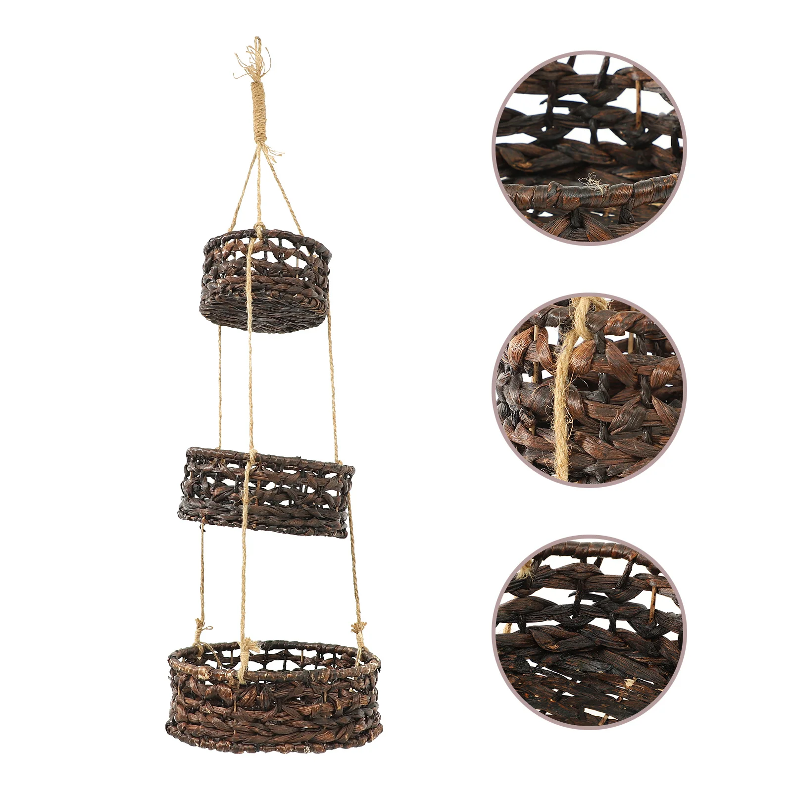 1Set Three Layer Woven Hanging Basket Hand Woven Plant Holder for Indoor Outdoor Garden Chlorophytum Flower Pot Space 
1Set Three Layer Woven Hanging Basket Hand Woven Plant Holder for Indoor Outdoor Garden Chlorophytum Flower Pot Space
