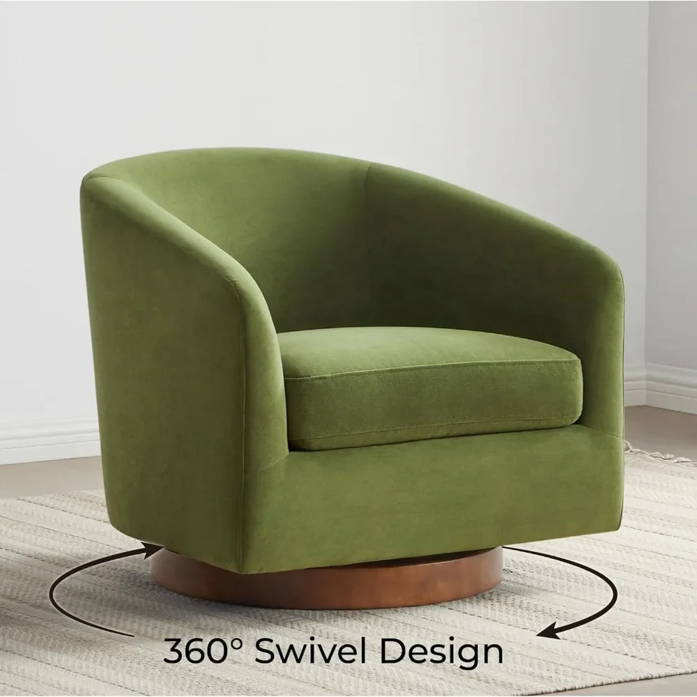 Swivel Accent Chair, FSC Certified Upholstered Velvet Barrel Chair for Living Room, Fully Assembled, Forest Green
Swivel Accent Chair, FSC Certified Upholstered Velvet Barrel Chair for Living Room, Fully Assembled, Forest Green