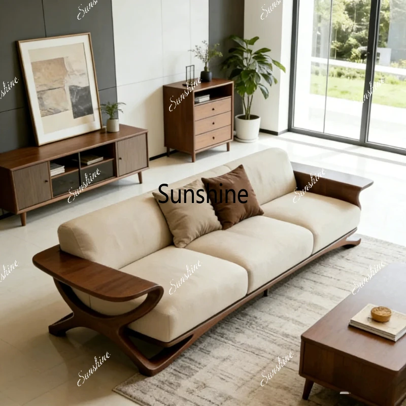 New Chinese style, all solid wood, zen villa living room straight row high-end sofa
New Chinese style, all solid wood, zen villa living room straight row high-end sofa