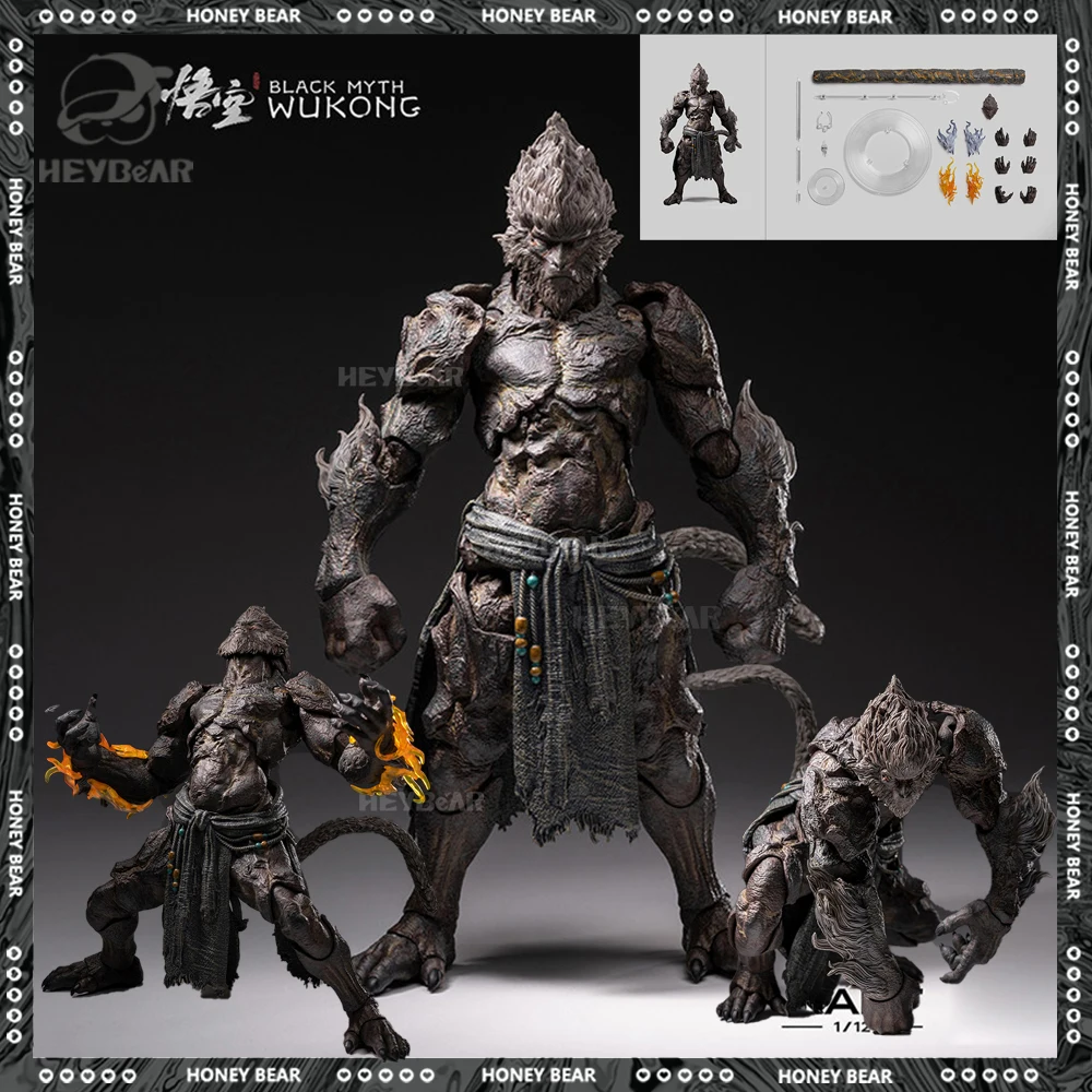 INART Black Myth 1/12 Black Wukong Stone Ape Destined One Bronze Suit Zhu Bajie Action Figure Collectible Toy Gift
INART Black Myth 1/12 Black Wukong Stone Ape Destined One Bronze Suit Zhu Bajie Action Figure Collectible Toy Gift