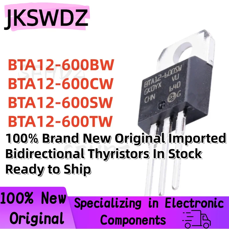 10PCS NEW Original Imported BTA12-600BW BTA12-600CW BTA12-600SW BTA12-600TW BTA12 TO-220 TRIAC In Stock Fast Shipping
10PCS NEW Original Imported BTA12-600BW BTA12-600CW BTA12-600SW BTA12-600TW BTA12 TO-220 TRIAC In Stock Fast Shipping
