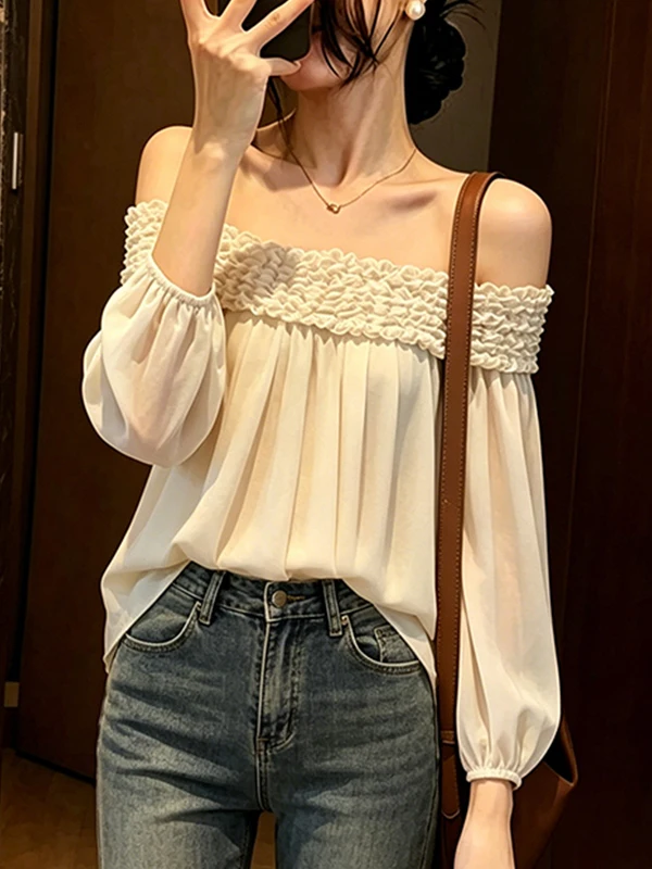 Summer 2026 Gauzy One-Shoulder Long Sleeve Shirt Soft Style Asymmetrical Hemline Korean Loose Fit Breathable Skin-Friendly Da...
Summer 2026 Gauzy One-Shoulder Long Sleeve Shirt Soft Style Asymmetrical Hemline Korean Loose Fit Breathable Skin-Friendly Da...