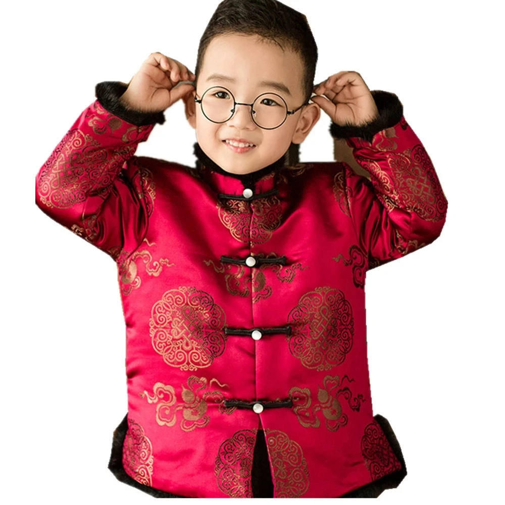 Red Children Coat Winter Tang Suit For Baby Boy Chinese Clothes Outfits Mink Hair Kids Outerwear Jacket Boys Outfits Dress 4-12
Red Children Coat Winter Tang Suit For Baby Boy Chinese Clothes Outfits Mink Hair Kids Outerwear Jacket Boys Outfits Dress 4-12