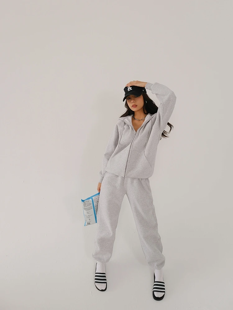 DiscoGlam Fleece Lined Hooded Sweatshirt Set Women's Light Floral Grey INS Style Loose Fit Autumn New Arrival Polyester Cotto...
DiscoGlam Fleece Lined Hooded Sweatshirt Set Women's Light Floral Grey INS Style Loose Fit Autumn New Arrival Polyester Cotto...