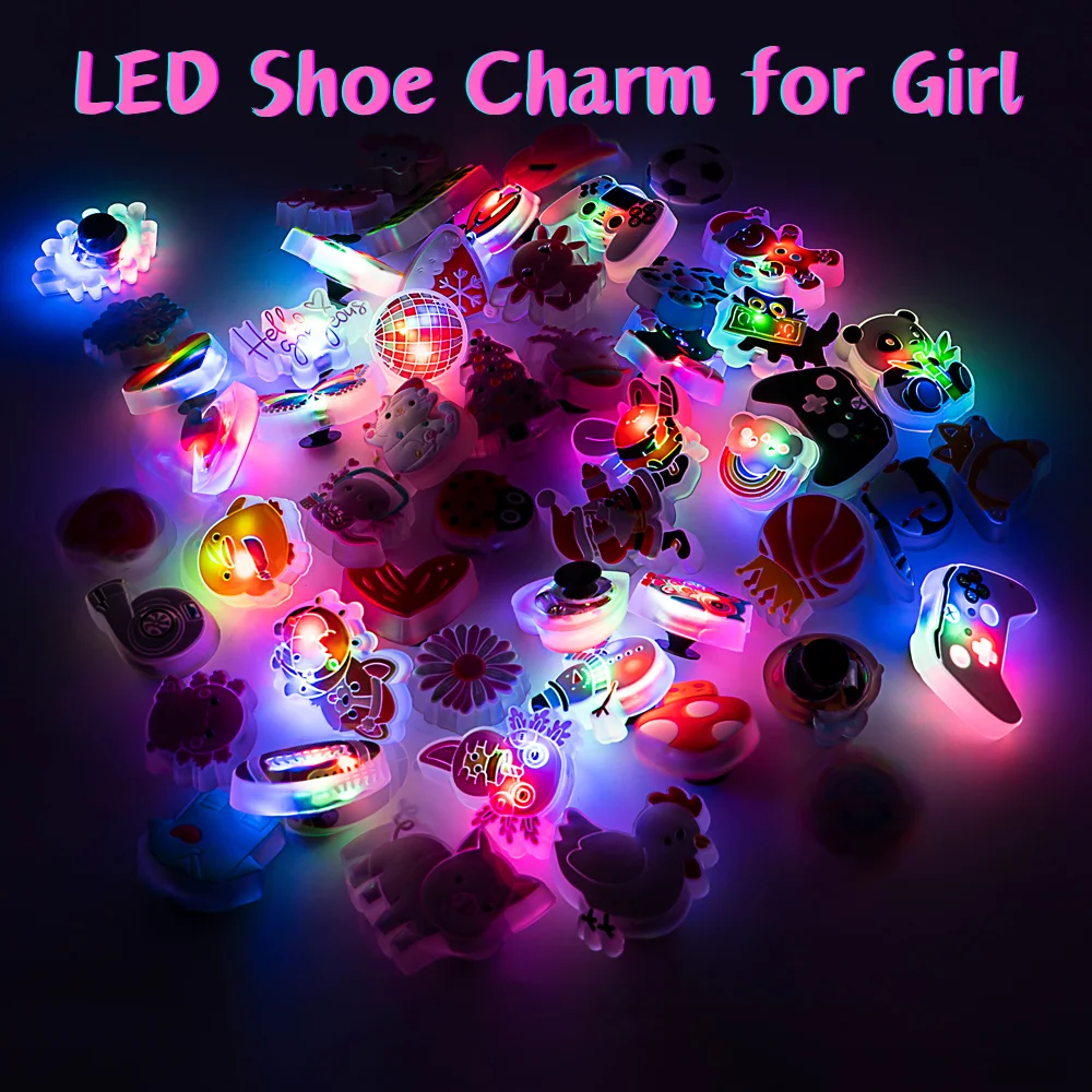 1pcs Lighted LED Shoe Charms for Girls Kids Animal Flower Glowing Accessories Shoe Decorations Vintage Pins Gifts Clog Buckles
1pcs Lighted LED Shoe Charms for Girls Kids Animal Flower Glowing Accessories Shoe Decorations Vintage Pins Gifts Clog Buckles