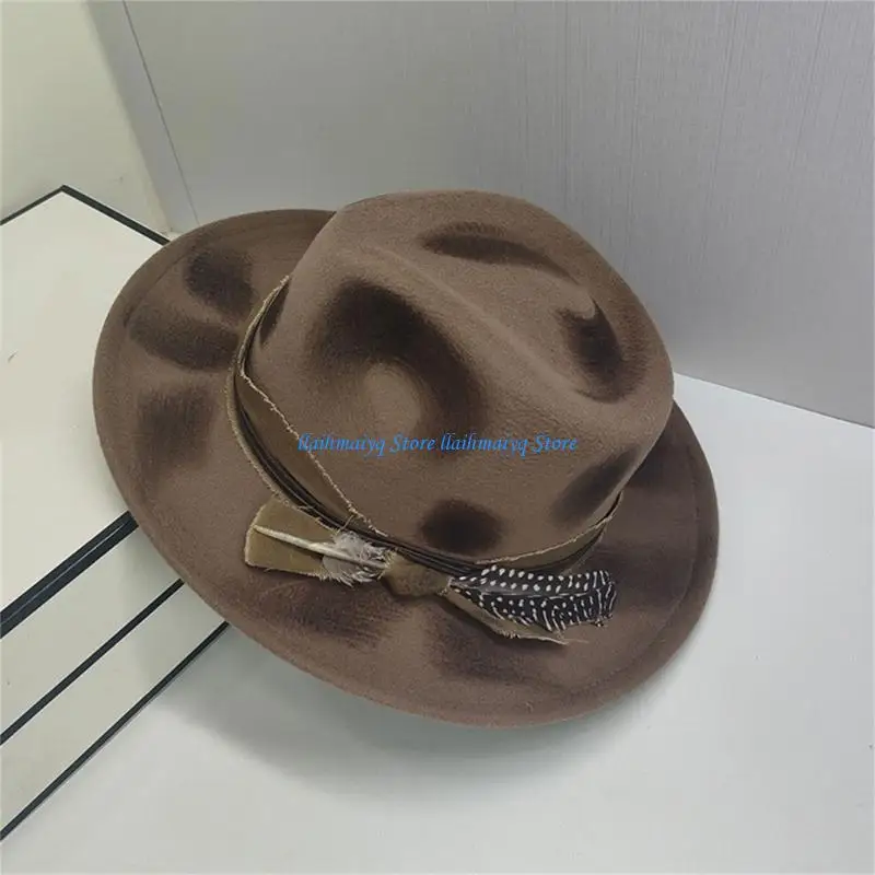 573B Fashionable Derby Hat Distressed Look And Detail Music Festival Hat Accessory Suitable For Various Occasion
573B Fashionable Derby Hat Distressed Look And Detail Music Festival Hat Accessory Suitable For Various Occasion