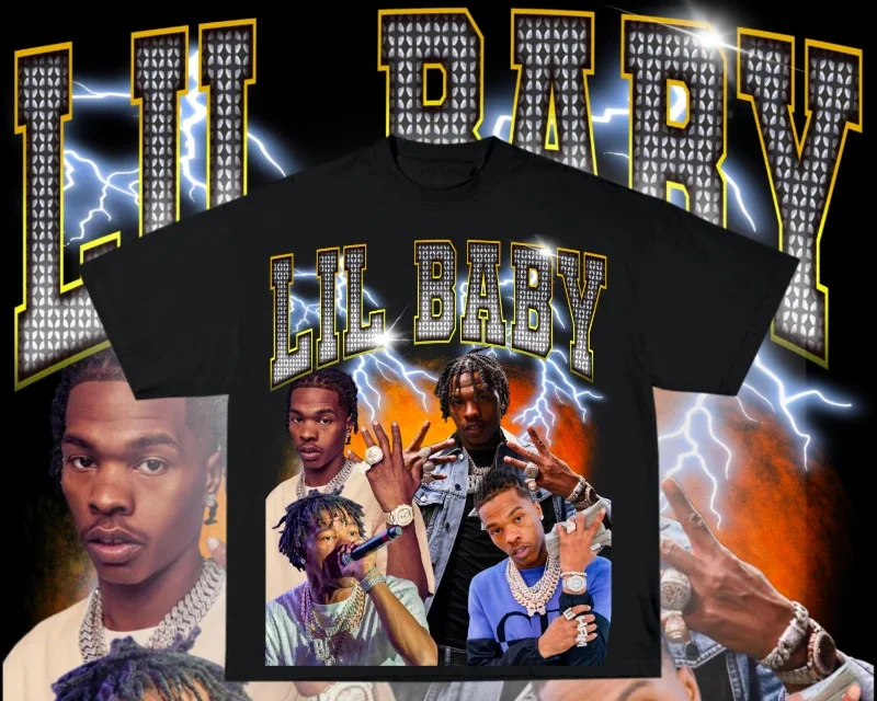 Lil Baby Rapper Graphic Cotton T-shirt Unisex Men Women Hip Hop Fashion Big Size Top Casual Short Sleeve Streetwear Classic Tee
Lil Baby Rapper Graphic Cotton T-shirt Unisex Men Women Hip Hop Fashion Big Size Top Casual Short Sleeve Streetwear Classic Tee