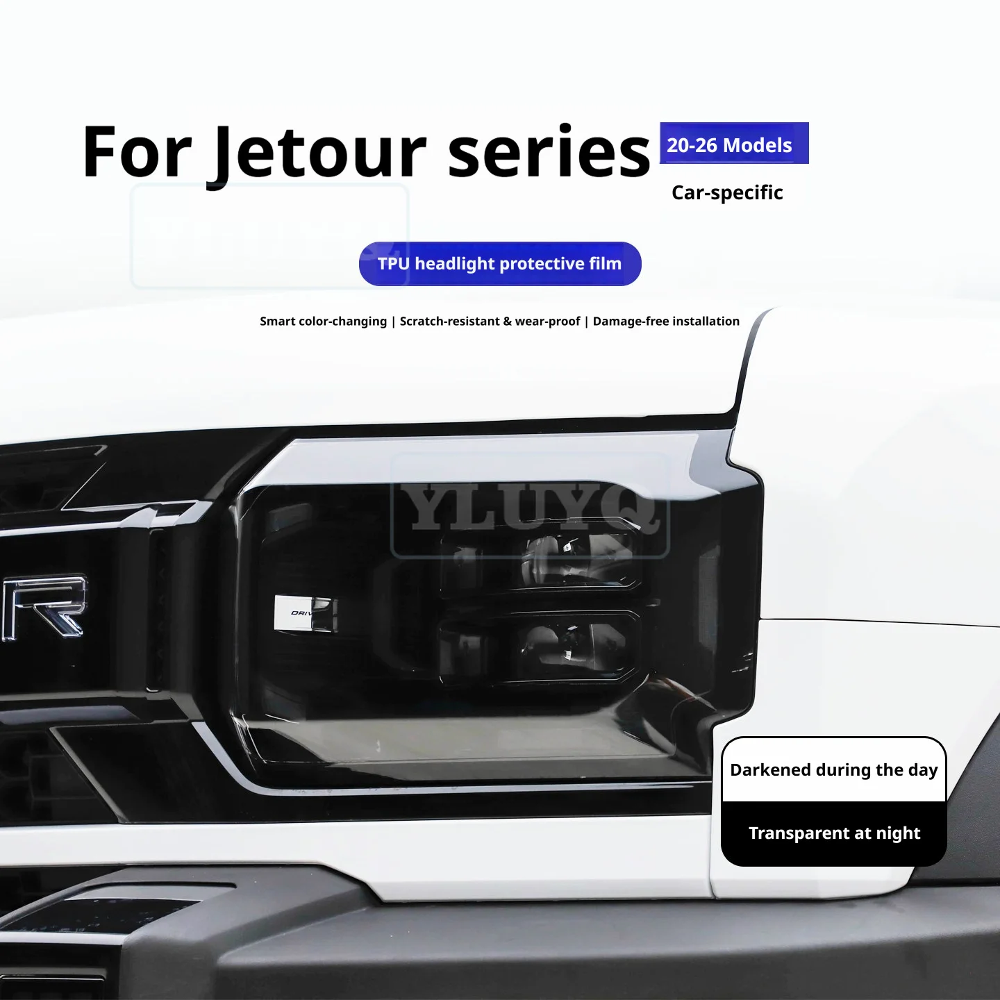 For Jetour Traveler Light-Control Color-Changing Headlight Film, Front and Rear Light Film, TPU Taillight Film, Car Stickers
For Jetour Traveler Light-Control Color-Changing Headlight Film, Front and Rear Light Film, TPU Taillight Film, Car Stickers
