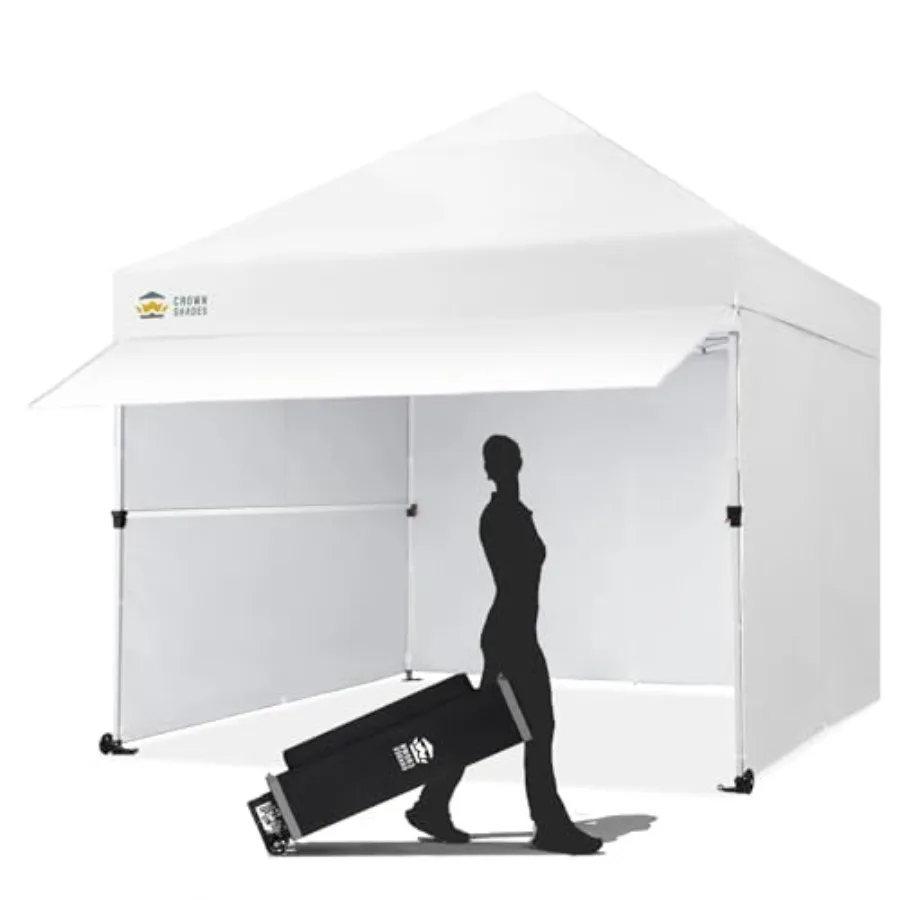 Commercial pop-up canopy tent for outdoor events, polyester fabric, black, instant 1-person setup with patented centerlock and
Commercial pop-up canopy tent for outdoor events, polyester fabric, black, instant 1-person setup with patented centerlock and