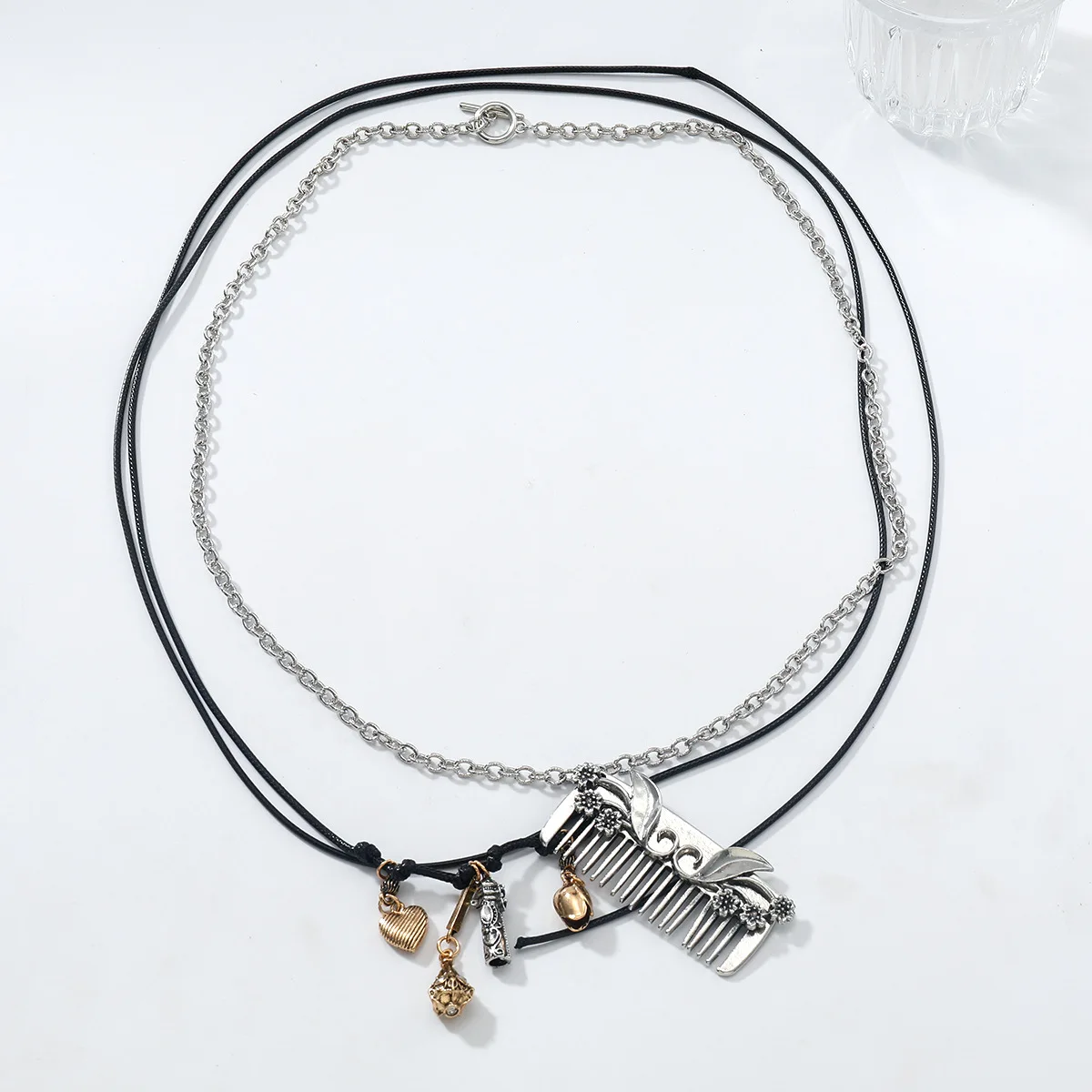 ZAA Double-layer Metal Chains Long Rope Comb Pendant Necklaces for Women Personality Jewelry Holiday Party Gifts
ZAA Double-layer Metal Chains Long Rope Comb Pendant Necklaces for Women Personality Jewelry Holiday Party Gifts