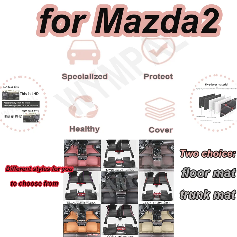 LUXURY Car Floor Mats For Mazda2 Mazda 2 Demio Toyota Yaris R DJ DL 2015~2022 Leather Mat Rugs Carpets Interior Parts
LUXURY Car Floor Mats For Mazda2 Mazda 2 Demio Toyota Yaris R DJ DL 2015~2022 Leather Mat Rugs Carpets Interior Parts