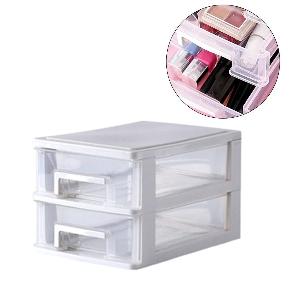 Two Layer Drawer Style Storage Box Transparent White Compact Organizer for Desktop Home Office and Jewelry Storage
Two Layer Drawer Style Storage Box Transparent White Compact Organizer for Desktop Home Office and Jewelry Storage