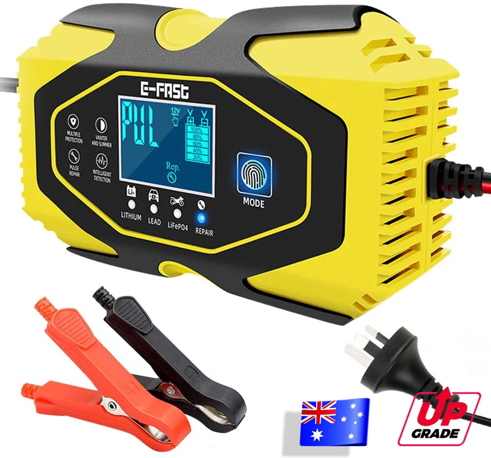 AU Battery Charger Smart 12/24v Model 7 Stage Trickle Digital LCD Bike Car ATV Motorcycle Lead Acid Battery Charger
AU Battery Charger Smart 12/24v Model 7 Stage Trickle Digital LCD Bike Car ATV Motorcycle Lead Acid Battery Charger