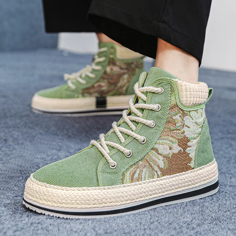 Высокие повседневные мужские модные сезонные креативные новые модели Популярные удобные износостойкие спортивные и противоскользящие туфли 
Высокие повседневные мужские модные сезонные креативные новые модели Популярные удобные износостойкие спортивные и противоскользящие туфли