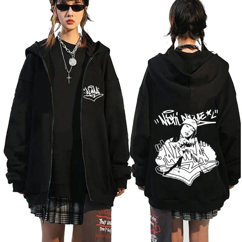 Rapper Nicki Nicole ALMA World Tour Zipper Hoodie Unisex Fashion Casual Zip Up Jacket Men Women Hip Hop Oversized Zip Up Hoodies
Rapper Nicki Nicole ALMA World Tour Zipper Hoodie Unisex Fashion Casual Zip Up Jacket Men Women Hip Hop Oversized Zip Up Hoodies