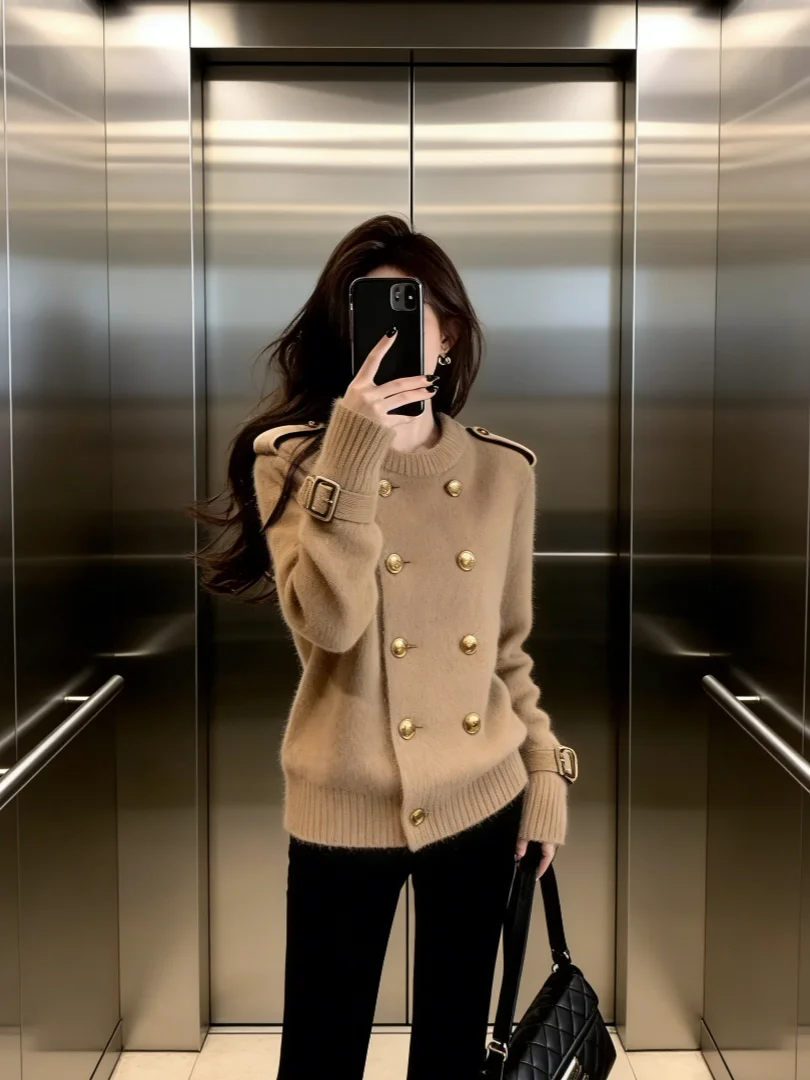 Stunning Unique Korean Sle Knitted Sweater ort Chic Brown Winter Faion High End Beautiful Luxury Top for Young Girls
Stunning Unique Korean Sle Knitted Sweater ort Chic Brown Winter Faion High End Beautiful Luxury Top for Young Girls