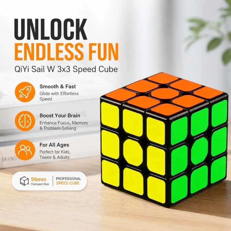 3x3 Solid Color Magic Cube Smooth Rotating Puzzle Cube for Speed Competition and Fun Challenges Well-crafted Structure Ensures
3x3 Solid Color Magic Cube Smooth Rotating Puzzle Cube for Speed Competition and Fun Challenges Well-crafted Structure Ensures