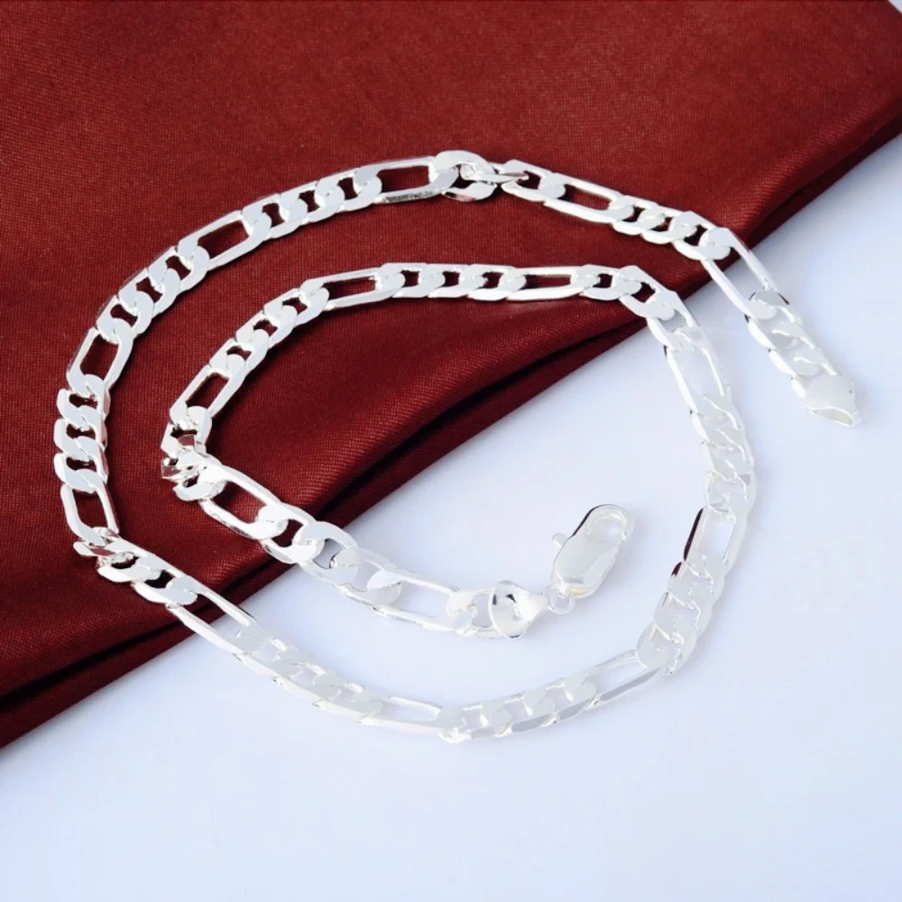 Noble Cute 925 Sterling Silver 6mm Flat Necklace Fashion Jewelry for Men and Women Lady, Wedding Party Lover Gift
Noble Cute 925 Sterling Silver 6mm Flat Necklace Fashion Jewelry for Men and Women Lady, Wedding Party Lover Gift