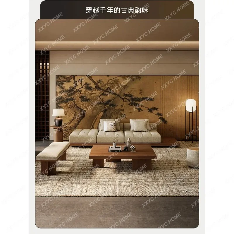 DDLight Chinese fabric sofa living room, combination furniture high-end solid wood Zen style
DDLight Chinese fabric sofa living room, combination furniture high-end solid wood Zen style