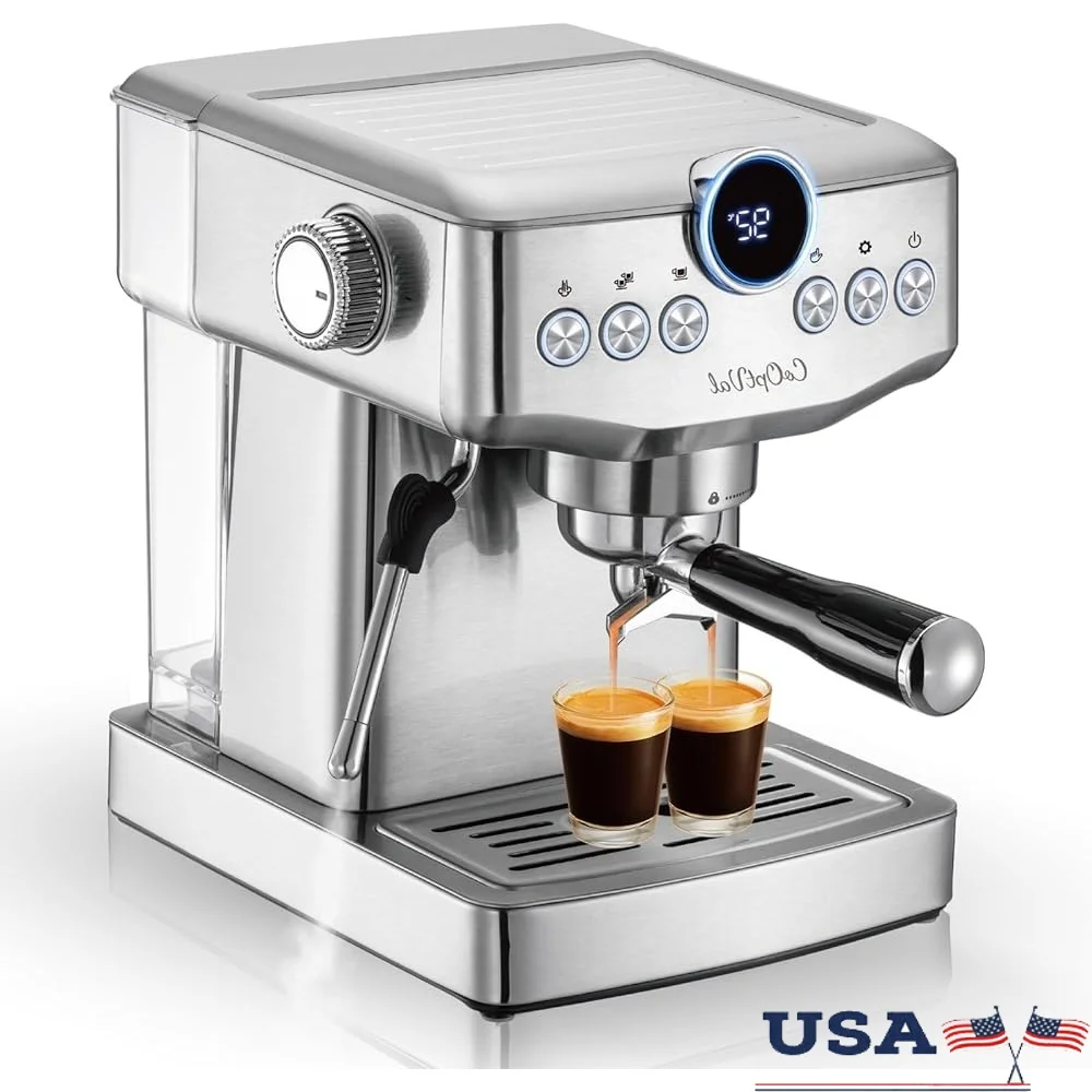 20-Bar Espresso Machine Customizable Temperature Steam Wand Milk Frother PID Control Precise Brewing Professional Coffee Maker
20-Bar Espresso Machine Customizable Temperature Steam Wand Milk Frother PID Control Precise Brewing Professional Coffee Maker