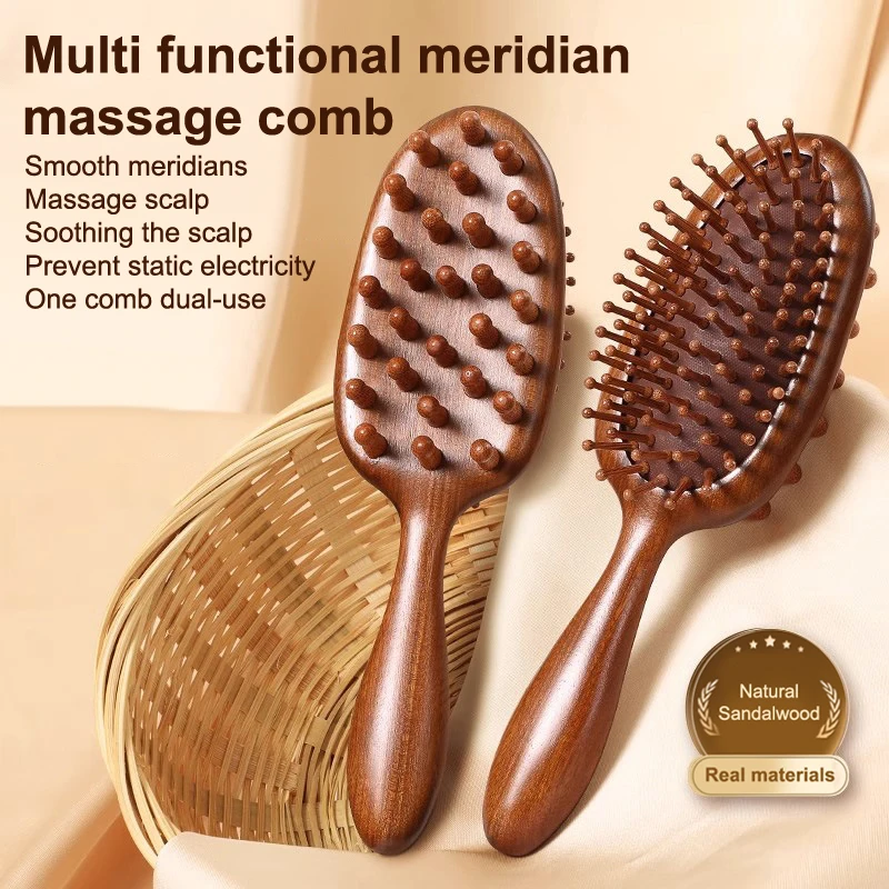 Double Sided Sandalwood Air Bag Comb Hair Care Scalp Anti Static Meridian Head Blood Circulation Dredging Massage Comb
Double Sided Sandalwood Air Bag Comb Hair Care Scalp Anti Static Meridian Head Blood Circulation Dredging Massage Comb