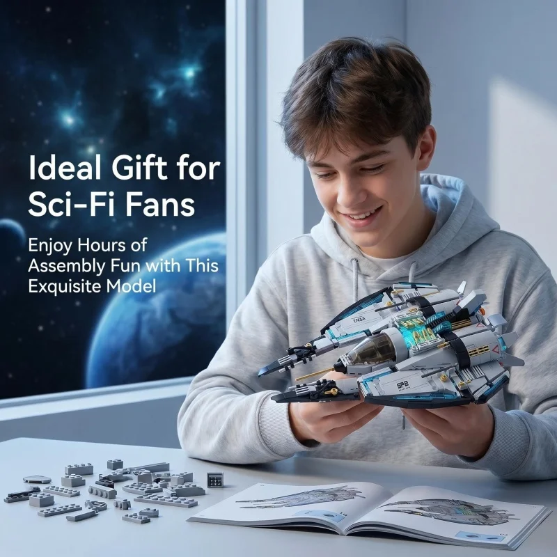 Futuristic Space Battleship Building Set, High-Detail Sci-Fi Starship Model, Display Decoration for Home & Office, Gift for Hobb
Futuristic Space Battleship Building Set, High-Detail Sci-Fi Starship Model, Display Decoration for Home & Office, Gift for Hobb