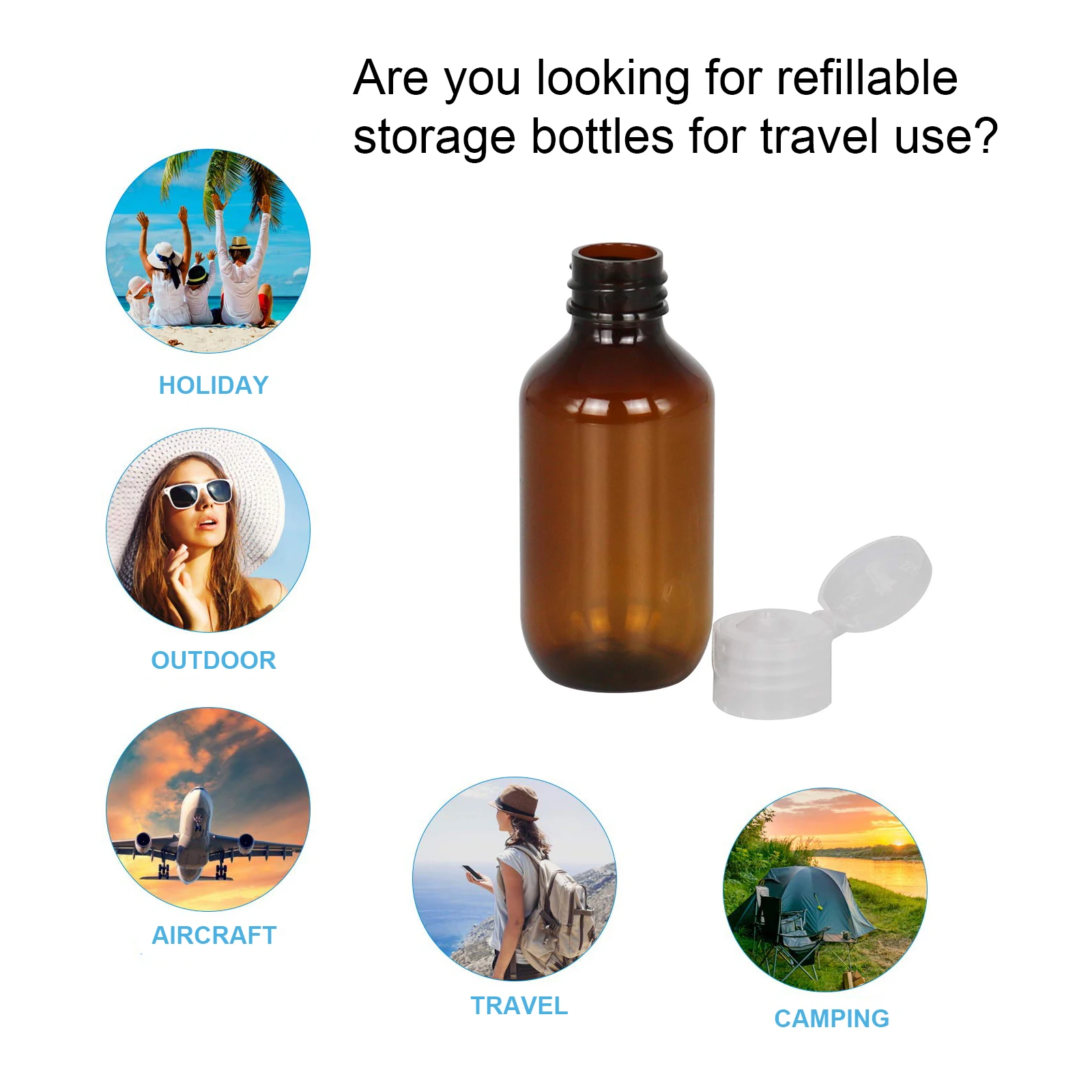 16pcs 60Ml Flip Top Bottles Refillable Travel Container Portable Dispenser For Shampoo Lotion Sunscreen Emulsion Sub
16pcs 60Ml Flip Top Bottles Refillable Travel Container Portable Dispenser For Shampoo Lotion Sunscreen Emulsion Sub