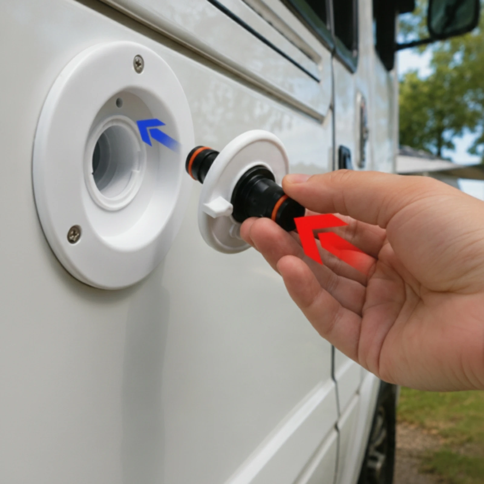 RV Water Inlet Adapter Two-sizeSize Water Inlet with Interchangeable Collar Rings Fitting Long-Lasting Long-Lasting
RV Water Inlet Adapter Two-sizeSize Water Inlet with Interchangeable Collar Rings Fitting Long-Lasting Long-Lasting