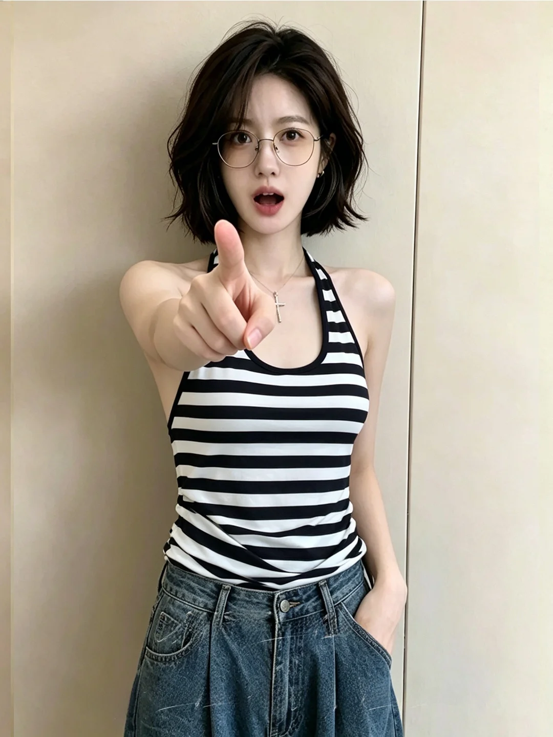 Hot Girl Striped Halter Top Women Summer New Outwear Backless U-neck Mid-length Sleeveless T-shirt Skin-friendly Breathable
Hot Girl Striped Halter Top Women Summer New Outwear Backless U-neck Mid-length Sleeveless T-shirt Skin-friendly Breathable