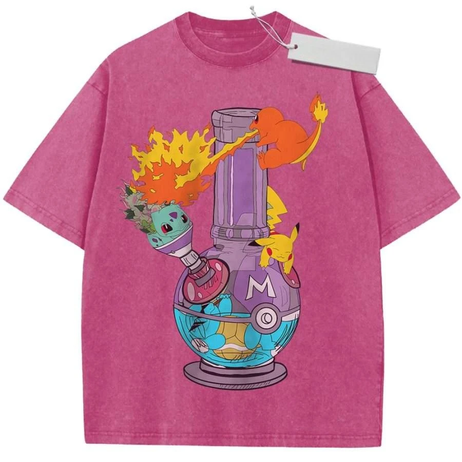 Футболка спортивная с коротким рукавом, розово-красная, унисекс, из чистого хлопка, винтажная, с принтом Покемон: Бульбазавр, Пикачу, Чармандер
Футболка спортивная с коротким рукавом, розово-красная, унисекс, из чистого хлопка, винтажная, с принтом Покемон: Бульбазавр, Пикачу, Чармандер