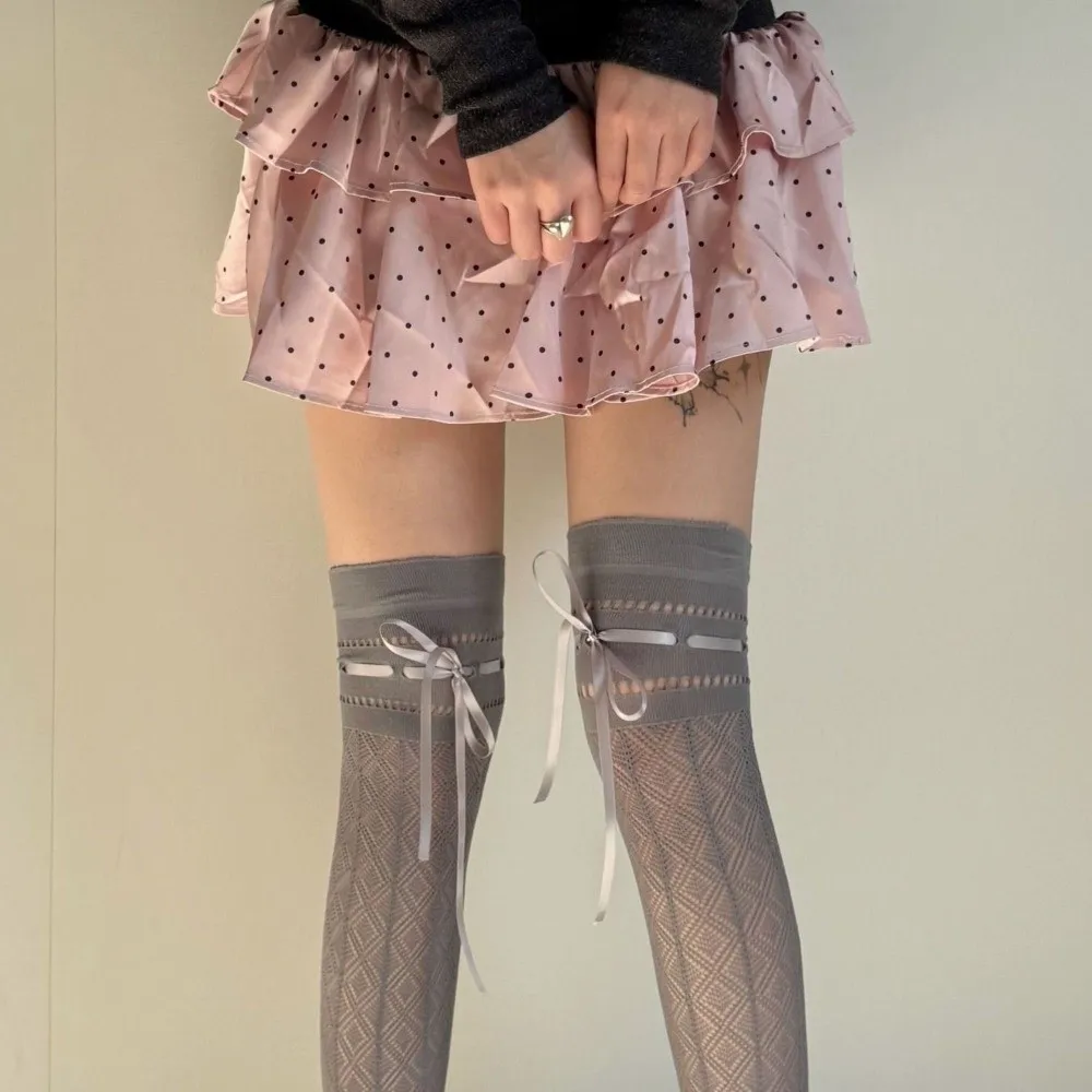 Bowknot Straps Design Thigh High Stockings Thin Fishnet Breathable Comfortable Knee High Socks Middle Tube Calf Socks
Bowknot Straps Design Thigh High Stockings Thin Fishnet Breathable Comfortable Knee High Socks Middle Tube Calf Socks