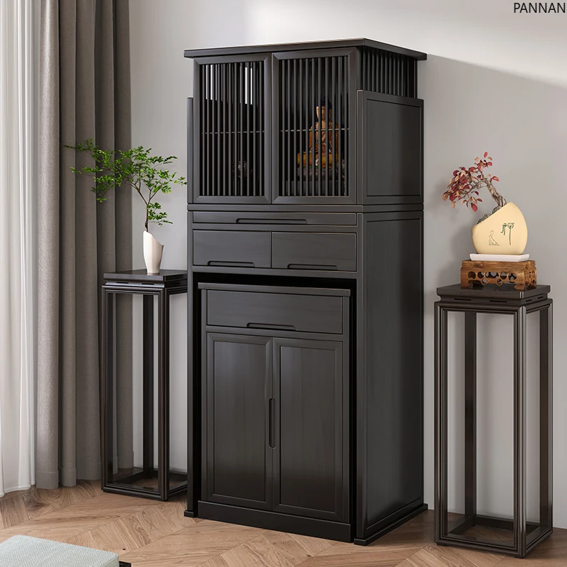 New Chinese Ebony Buddha Cabinet Modern Simple Bodhisattva Guanyin God of Wealth Hidden Door Shrine
New Chinese Ebony Buddha Cabinet Modern Simple Bodhisattva Guanyin God of Wealth Hidden Door Shrine