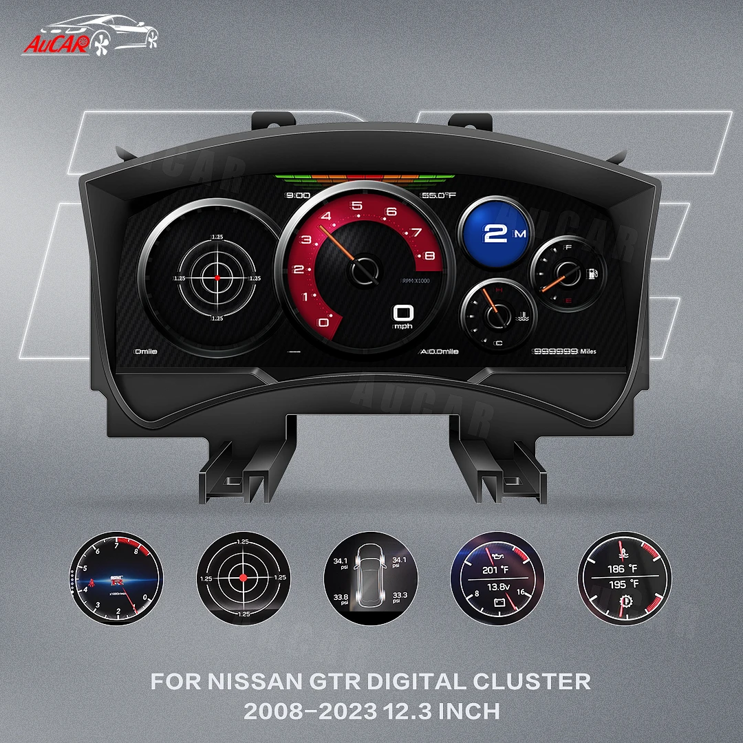 AuCar Linux Instrument Cluster LCD Digital Cluster Dashboard Instrument Meter Screen For Nissan GTR 2008-2023 12.3 Inch
AuCar Linux Instrument Cluster LCD Digital Cluster Dashboard Instrument Meter Screen For Nissan GTR 2008-2023 12.3 Inch