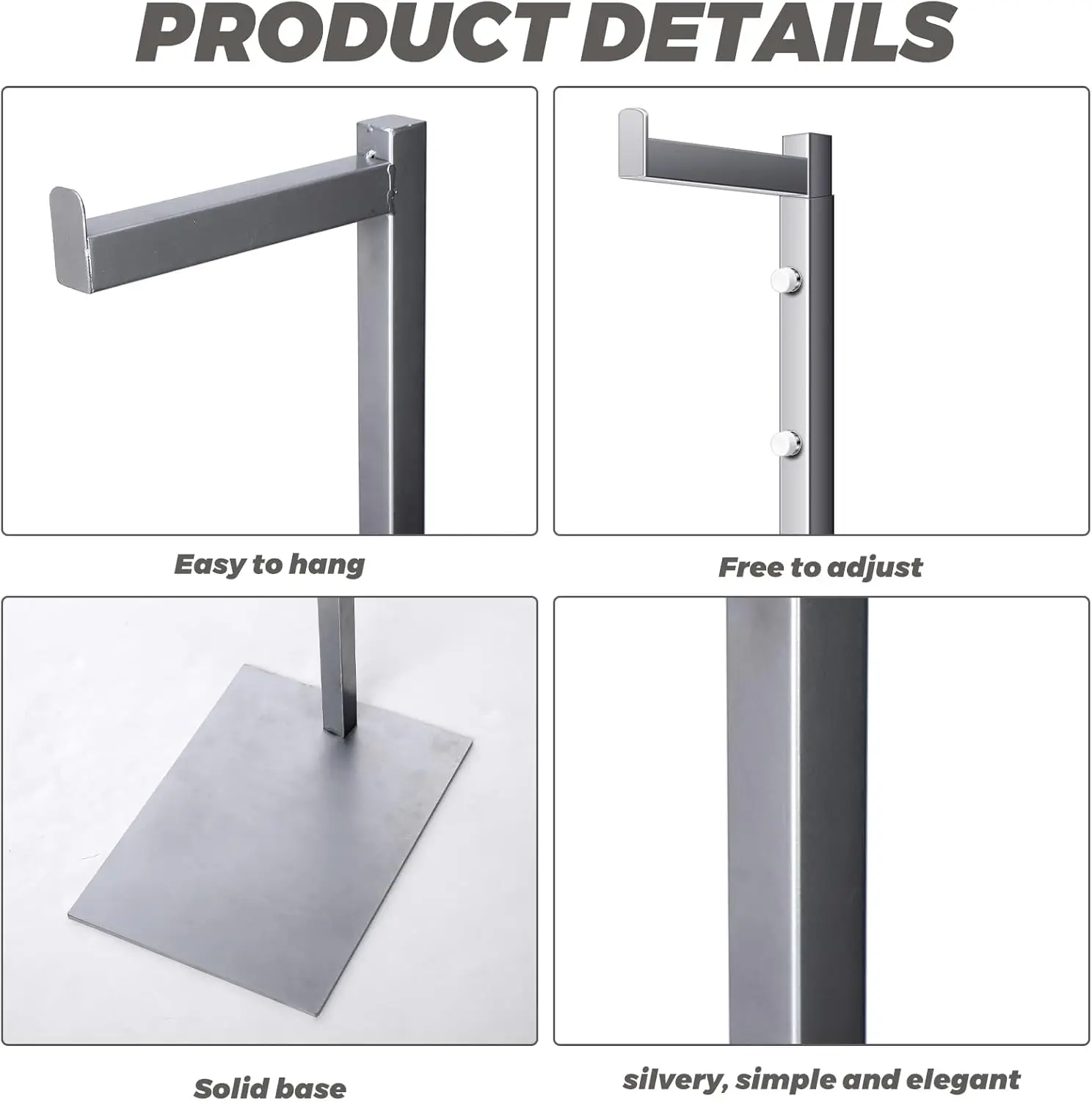 Sintuff Adjustable Cloth Display Stand 48-72 Inches Single Garment Rack Metal Costumer T Shirt Display For Thrift Shop Vendors
Sintuff Adjustable Cloth Display Stand 48-72 Inches Single Garment Rack Metal Costumer T Shirt Display For Thrift Shop Vendors