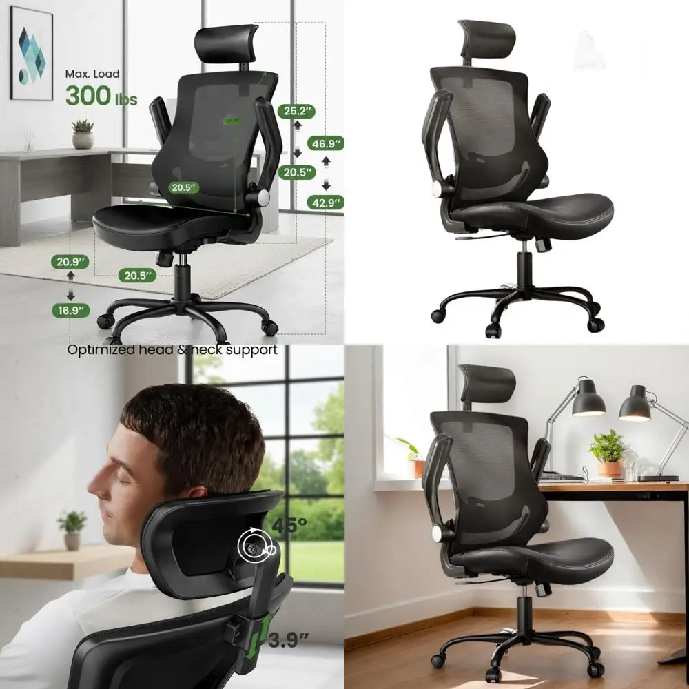 Office Chair Ergonomic-Desk Chair: Mesh Back Home Office Chair with Adjustable Lumbar Support, Computer Desk Chair with Flip-up
Office Chair Ergonomic-Desk Chair: Mesh Back Home Office Chair with Adjustable Lumbar Support, Computer Desk Chair with Flip-up