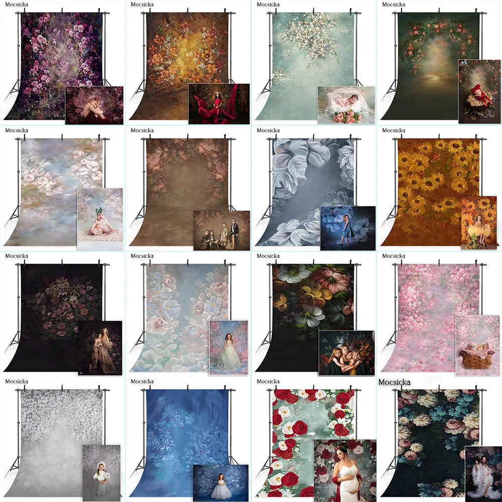 Mocsicka Flower Photography Background Newborn Portrait Photo Backdrop Oil Painting Studio Props
Mocsicka Flower Photography Background Newborn Portrait Photo Backdrop Oil Painting Studio Props