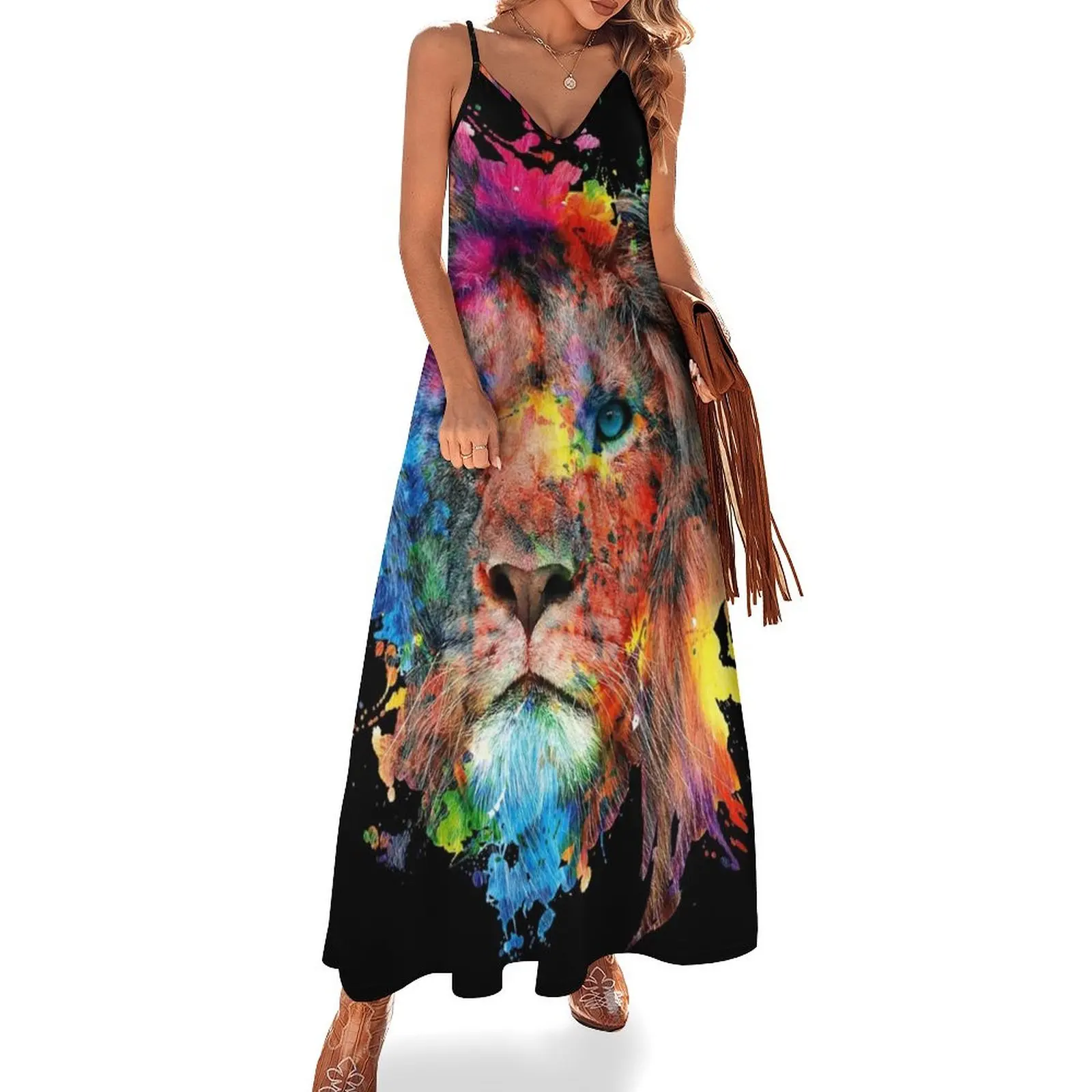 Lion Sleeveless Long Dress Casual dresses elegant women's sets dresses for women 2025 luxury designer party Dress
Lion Sleeveless Long Dress Casual dresses elegant women's sets dresses for women 2025 luxury designer party Dress