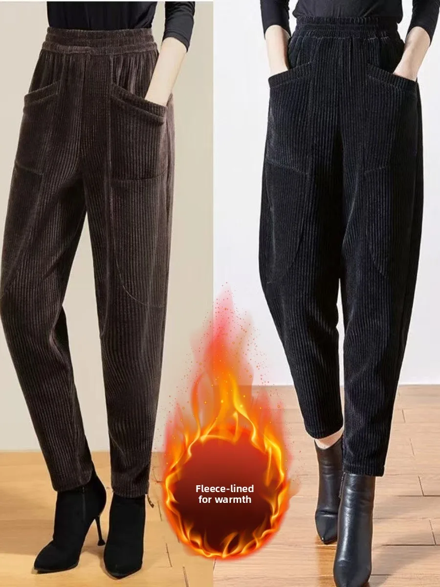 plus Size Winter Thickened Fleece Lined Loose Casual High Waist Harlan Pants for Middle-Aged Mothers Korean Style Wide Leg Tr...
plus Size Winter Thickened Fleece Lined Loose Casual High Waist Harlan Pants for Middle-Aged Mothers Korean Style Wide Leg Tr...