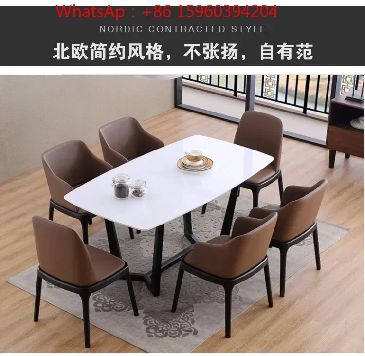 Nordic marble dining table, modern and simple solid wood dining table, European American style solid wood rectangular dining
Nordic marble dining table, modern and simple solid wood dining table, European American style solid wood rectangular dining