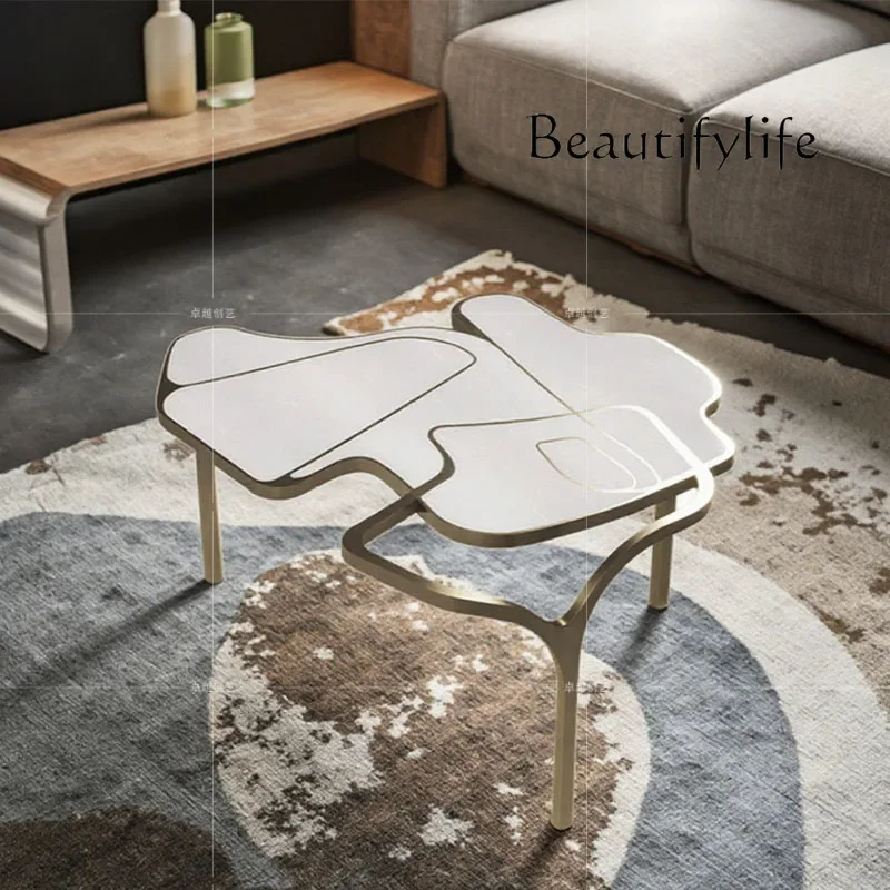 N44 Italian stainless steel coffee table light luxury high-end creative living room home special-shaped color coffee table
N44 Italian stainless steel coffee table light luxury high-end creative living room home special-shaped color coffee table