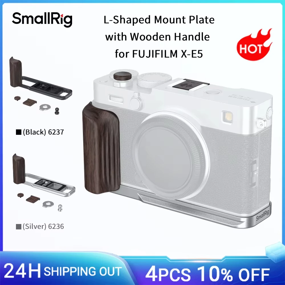SmallRig L-Shape Plate Wooden Hand Grip for Fujifilm X-E5, Arca-Swiss Quick Release L Bracket with Shutter Button Cap
SmallRig L-Shape Plate Wooden Hand Grip for Fujifilm X-E5, Arca-Swiss Quick Release L Bracket with Shutter Button Cap
