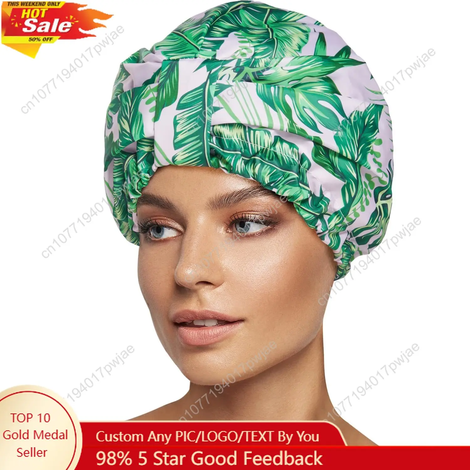 INNELO Luxury Shower Cap for Women Reusable Waterproof, Double Layered Shower Hair Cap with Adjustable Elastic Strap, Large Sati
INNELO Luxury Shower Cap for Women Reusable Waterproof, Double Layered Shower Hair Cap with Adjustable Elastic Strap, Large Sati