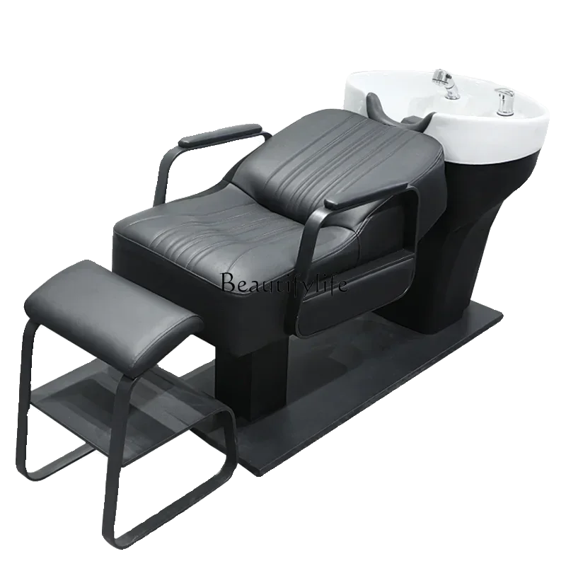 LBarber Shampoo Chair Fashion Salon Ceramic Deep Basin Simple Lying Half Flushing Bed
LBarber Shampoo Chair Fashion Salon Ceramic Deep Basin Simple Lying Half Flushing Bed