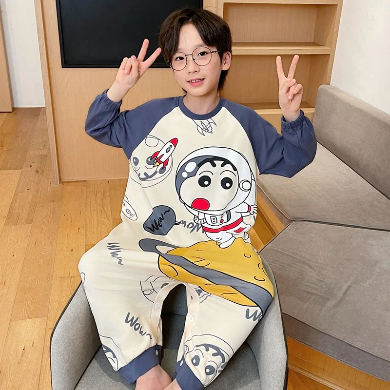 Anime Crayon Shin-Chan Kids Onesie Pajamas Spring Autumn Long Sleeve Thin Style Sleeping Bag Anti Kick Jumpsuit Boys Homewear
Anime Crayon Shin-Chan Kids Onesie Pajamas Spring Autumn Long Sleeve Thin Style Sleeping Bag Anti Kick Jumpsuit Boys Homewear