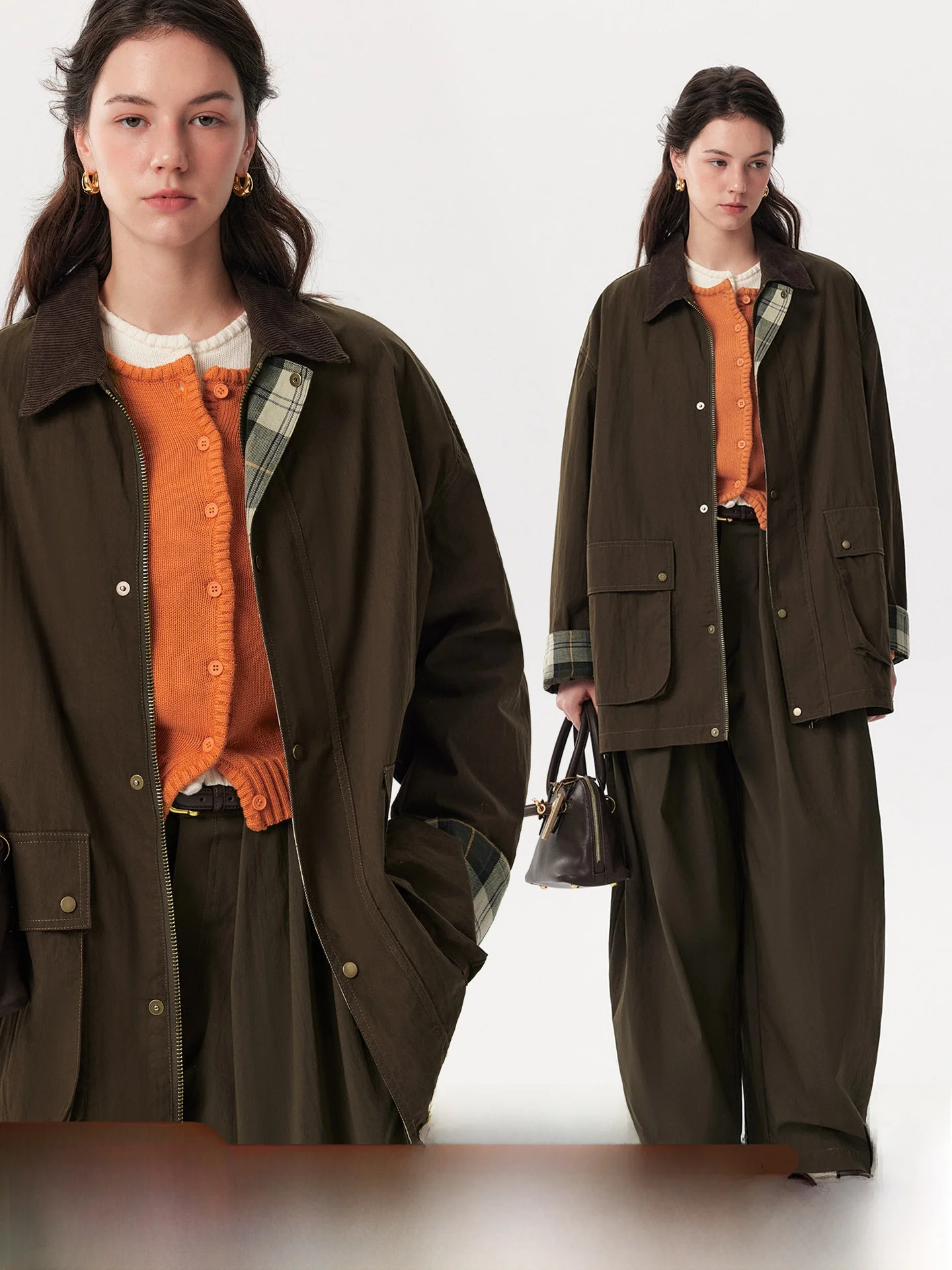 Ретро-куртка-жакет средней длины в стиле пэчворк с цветовыми блоками и большими карманами для женщин, верхняя одежда из смесового хлопка
Ретро-куртка-жакет средней длины в стиле пэчворк с цветовыми блоками и большими карманами для женщин, верхняя одежда из смесового хлопка