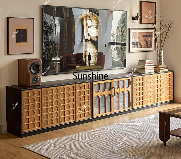 French combination module cabinet floor TV cabinet solid wood living room household natural wind
French combination module cabinet floor TV cabinet solid wood living room household natural wind