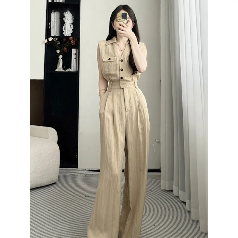 Женский комбинезон Svel Rer, лето 2022, корейская модная элитная уличная спецодежда, комбинезон из полиэфирного волокна с застежкой на пуговицы
Женский комбинезон Svel Rer, лето 2022, корейская модная элитная уличная спецодежда, комбинезон из полиэфирного волокна с застежкой на пуговицы